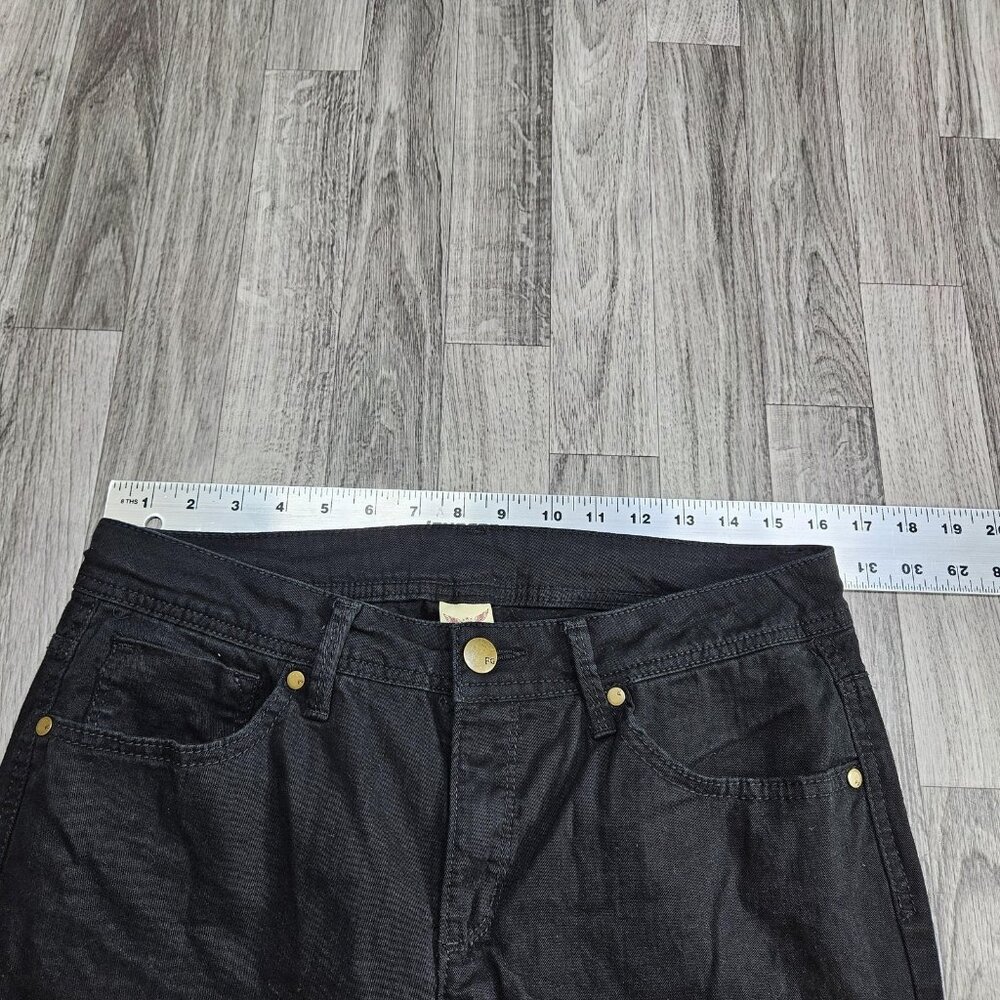 Faded Glory Denim Shorts Womens 12 Black Jean Bermuda Stretch Casual Summer - Picture 6 of 10